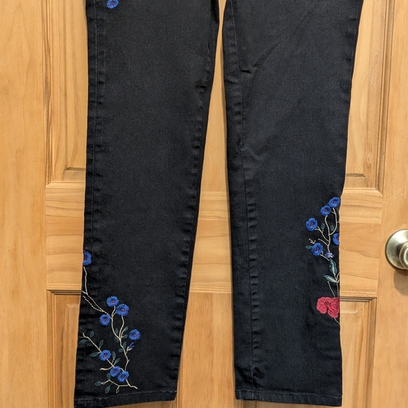 Charter Club Black Jeans Lexington Straight Sz 6 Slimming Bohemian Y2K Bohemian - Picture 5 of 11